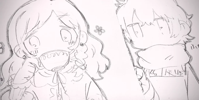 先日の展示分で、絵を買って下さった向けのおまけらくがき… 