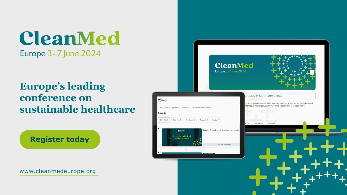 HealthManagement.org (@ehealthmgmt) on Twitter photo Europe’s leading conference on sustainable healthcare, <a href="/CleanMedEurope/">CleanMed Europe</a> , will be held online from 3 – 7 June 2024. Join healthcare leaders to share innovations and solutions for #sustainability in European healthcare. #CME2
<a href="/HCWHeurope/">HCWH Europe</a>
Register today: iii.hm/1pnq Europe’s leading conference on sustainable healthcare, <a href="/CleanMedEurope/">CleanMed Europe</a> , will be held online from 3 – 7 June 2024. Join healthcare leaders to share innovations and solutions for #sustainability in European healthcare. #CME2
<a href="/HCWHeurope/">HCWH Europe</a>
Register today: iii.hm/1pnq