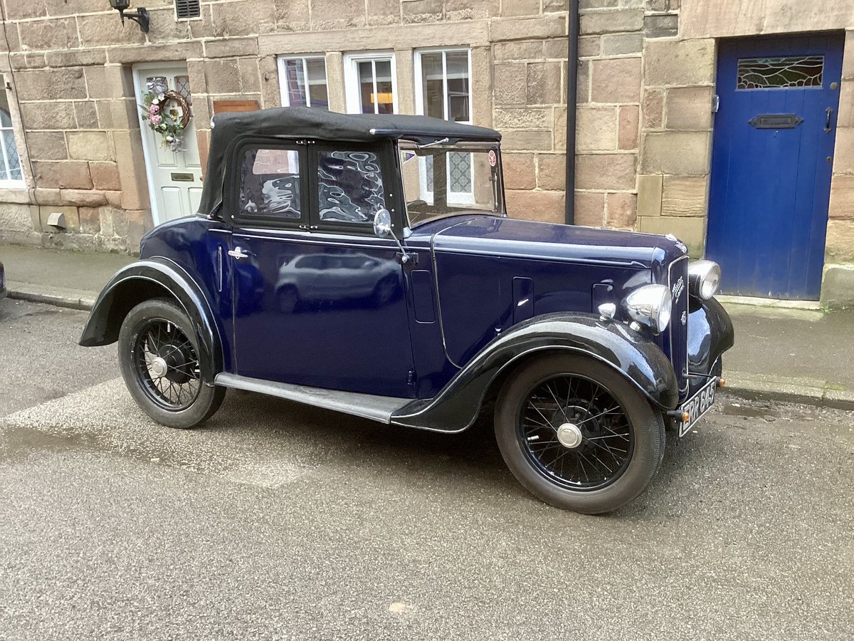 car_british's tweet photo. ‘Dinky’, Richard’s much loved #Austin7 turned 85 in Jan. Drove him home on Tuesday &amp; as usual he was in fine form. 

He will miss our ALL #Austin Extravaganza event Sunday as Richard has lent him to Great British Car Club Chairman, David Arme, for the Pre War Austin 7 Club run. https://t.co/WNrFKp9UZb