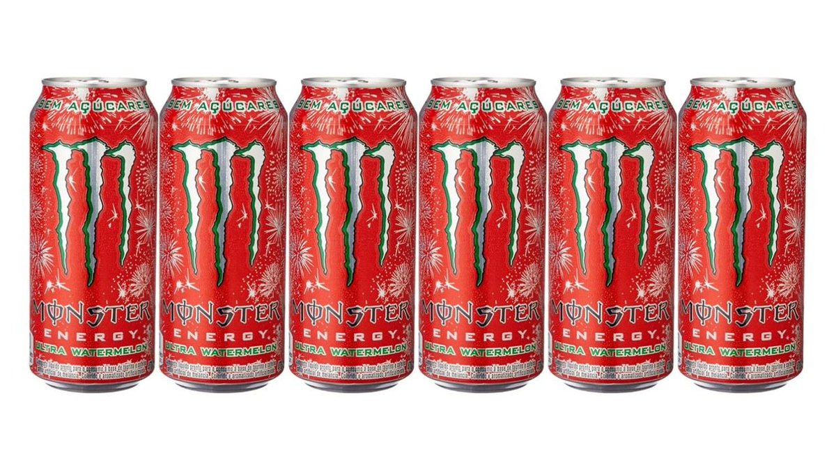 PARA OS VICIADOS EM MONSTER Pack de MONSTER ULTRA WATERMELON LT 473ML 6 unidades por 40,12 amzn.to/49zXRC3