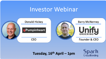 Join us at the Webinar on 16th of April to hear all about the live @sparkcrowdfunding campaign for UnifyOrdering.
Ask questions with the interactive Q&amp;A session.
Follow the link in bio, register now and don't miss this opportunity📈