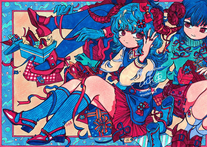 #PortfolioDay筆ペンとコピックでアナログイラストを描いています 