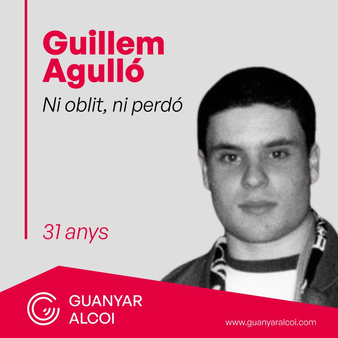 1993 - 2024 
31 anys sense Guillem Agulló
Ni oblit, ni perdó ✊🏽