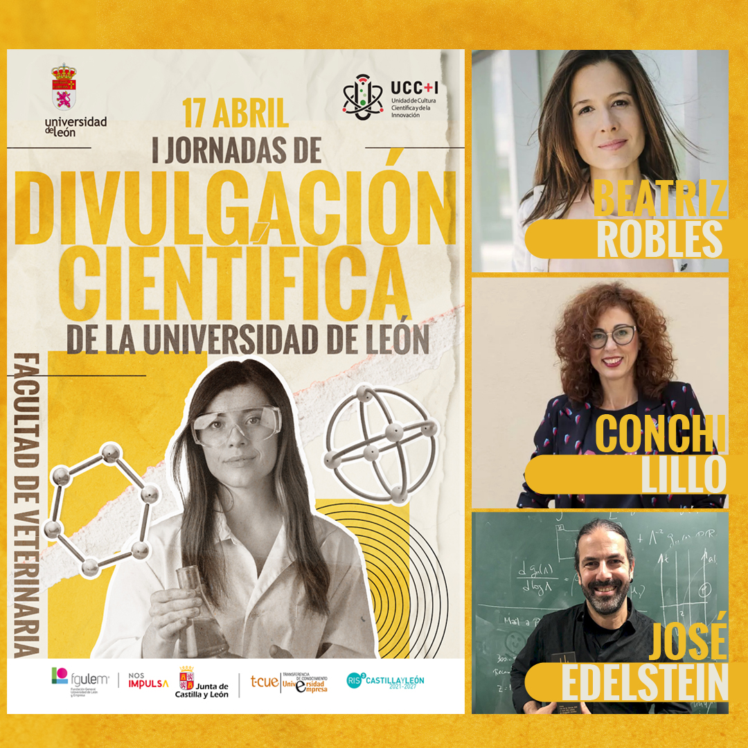 🔬🌟 ¡Celebremos la ciencia! 🔬🌟 El 17 de abril, se celebrarán las I Jornadas de #Divulgación Científica en @FacVetLeon, organizadas por la UCC+i. 🔍 Destacados ponentes compartirán su sabiduría y pasión por la ciencia. ¡Conozcámoslos!: 🧵⬇️ #Fgulem #SomosUnileon #Ciencia