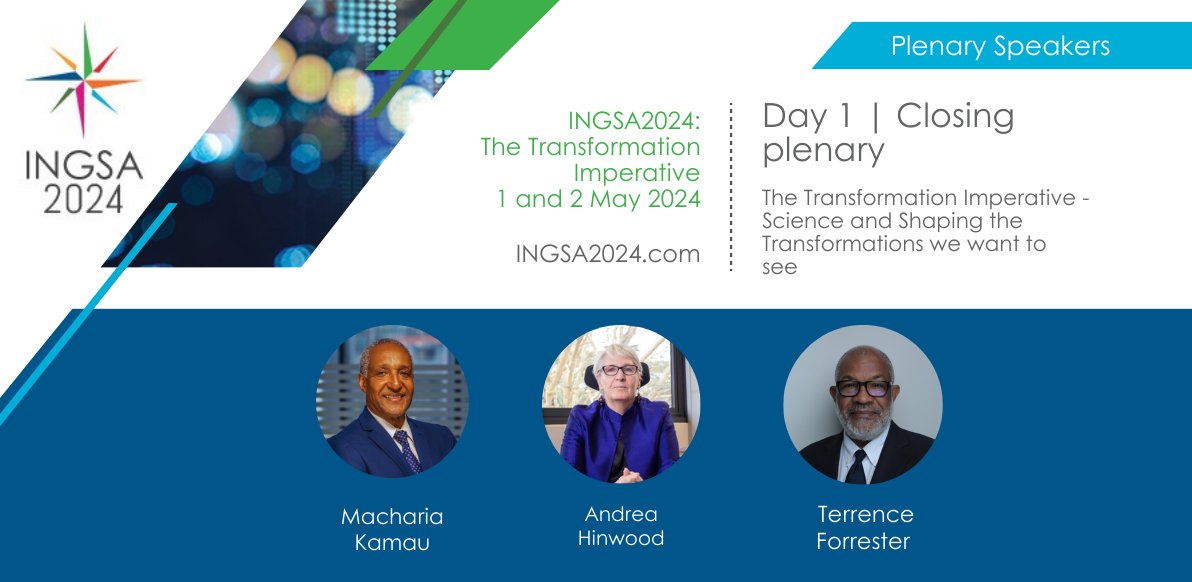 Excited to introduce our panelists for the plenary session on 'The Transformation Imperative - Science and Shaping the Transformations we want to see' at #INGSA2024, where discussions on how to delve into how science drives the changes we envision for a better future.