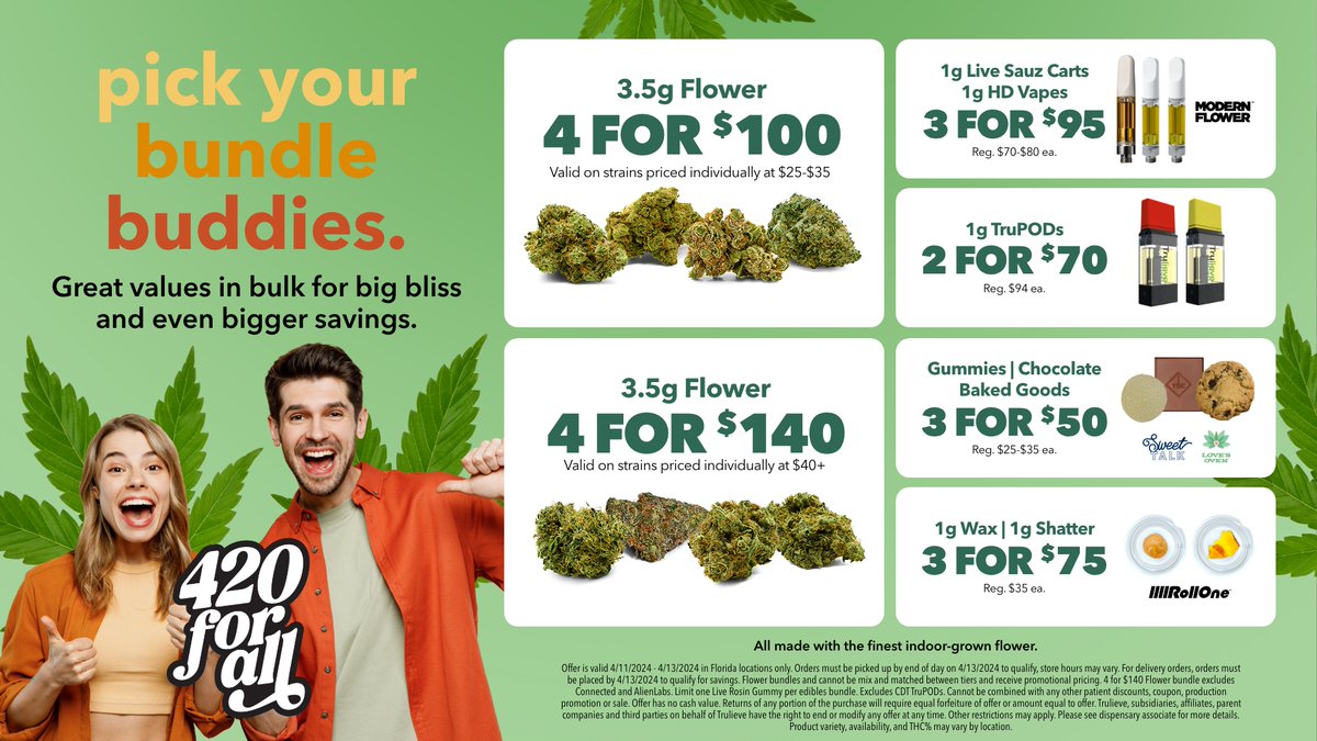 🚀 Ready for launch? 💨💚 Blast off into these bundles and bulk up on the best deals! shop.trulieve.com