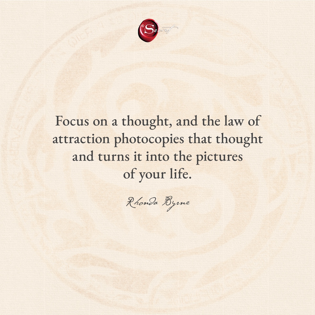 What are you creating right now? Comment below to share with the Universe! 'Focus on a thought, and the law of attraction photocopies that thought and turns it into the pictures of your life.'