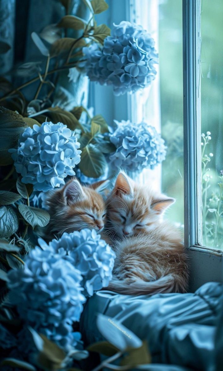 🩵🌸🐈🐈 So Cuties Cats Gorgeous Landscape 🐈🐈🩵💮