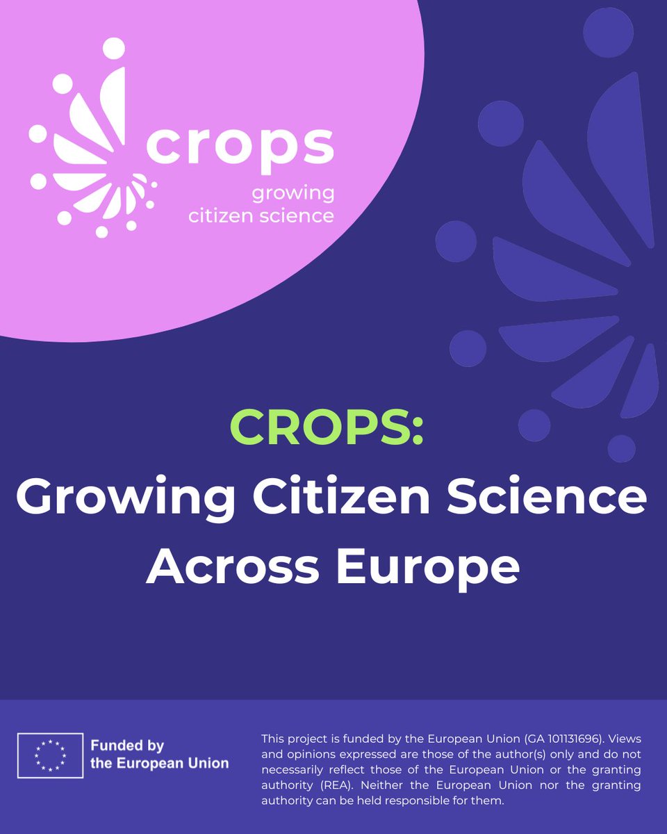 Ever heard about #CitizenScience?💭 CROPS is a 3-year EU-funded project developing and demonstrating a modern, inclusive mechanism to support and sustain the upscaling of citizen science activities!👩‍🔬 Learn more about @cropsCS here➡️bit.ly/CROPS_Project