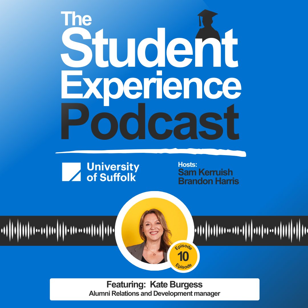 Listen to Kate Burgess, Alumni Relations and Development Manager, on the Student Experience Podcast @uniofsuffolk Hear all about what's on offer to Alumni, Connection Week and why Kate loves her job! youtube.com/watch?v=evE5Ix…