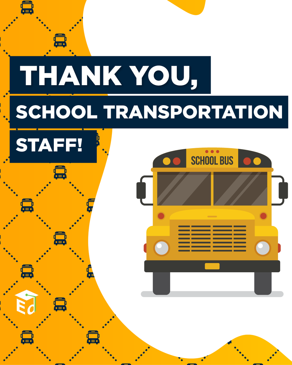 Bus drivers & bus aides, crossing guards, school staff organizing drop-off & pick-up... To everyone helping to get our students safely to & from school each day: Thank you! #ThankYouThursday