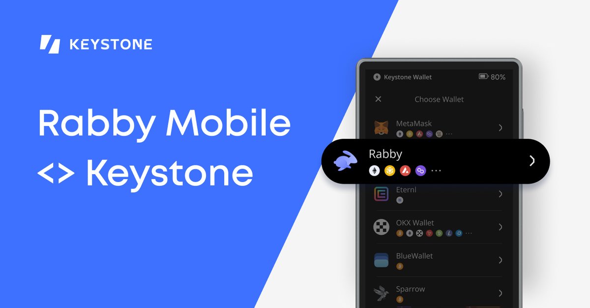 1/

📣 Calling all the EVM fans out there!

Get ready to handle the EVM assets with utmost confidence right from your mobile! We are beyond thrilled to extend our cooperation with the <a href="/Rabby_io/">Rabby Wallet</a> team, bringing Rabby mobile for Keystone 3 Pro 🚀

Here's a sneak peek just for you 👇