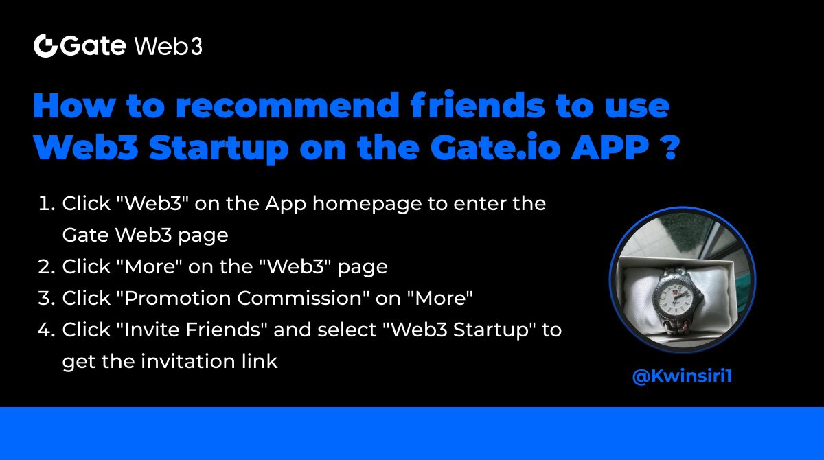 🌟#GateWeb3Quiz Winner Answer Wall 🥳 🤔️How to recommend friends to use #Web3Startup on the Gate.io APP ? 🏆@Kwinsiri1 answered this way👇 👏Looking forward to more interactions and answers！ #GateWeb3 #GateWeb3Quiz