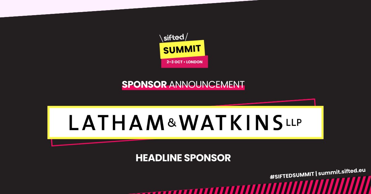 We're excited to welcome back @lathamwatkins as a headline partner of Sifted Summit 2024 held in London on October 2-3. ⛰️ Want to partner with us this year? 📩 Get in touch with the team today! summit.sifted.eu