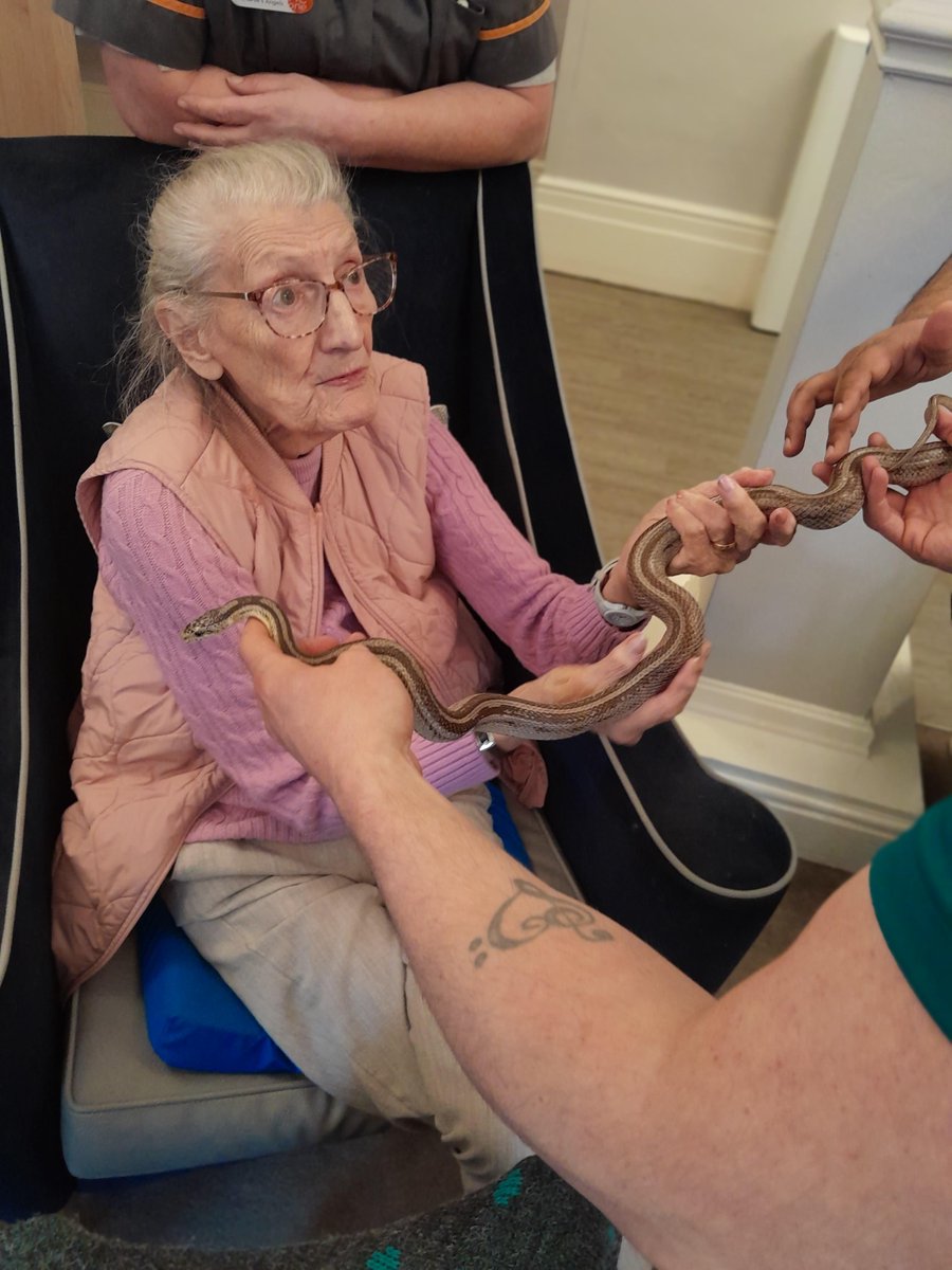 If you don't like creepy crawleys...look away now! 🐜🦂🦟

Luckily our residents take everything in their stride, including holding some pretty interesting creatures! 

#nationalpetday #hcone #carehomesuk #wellbeingfortheelderly #animaltherapy