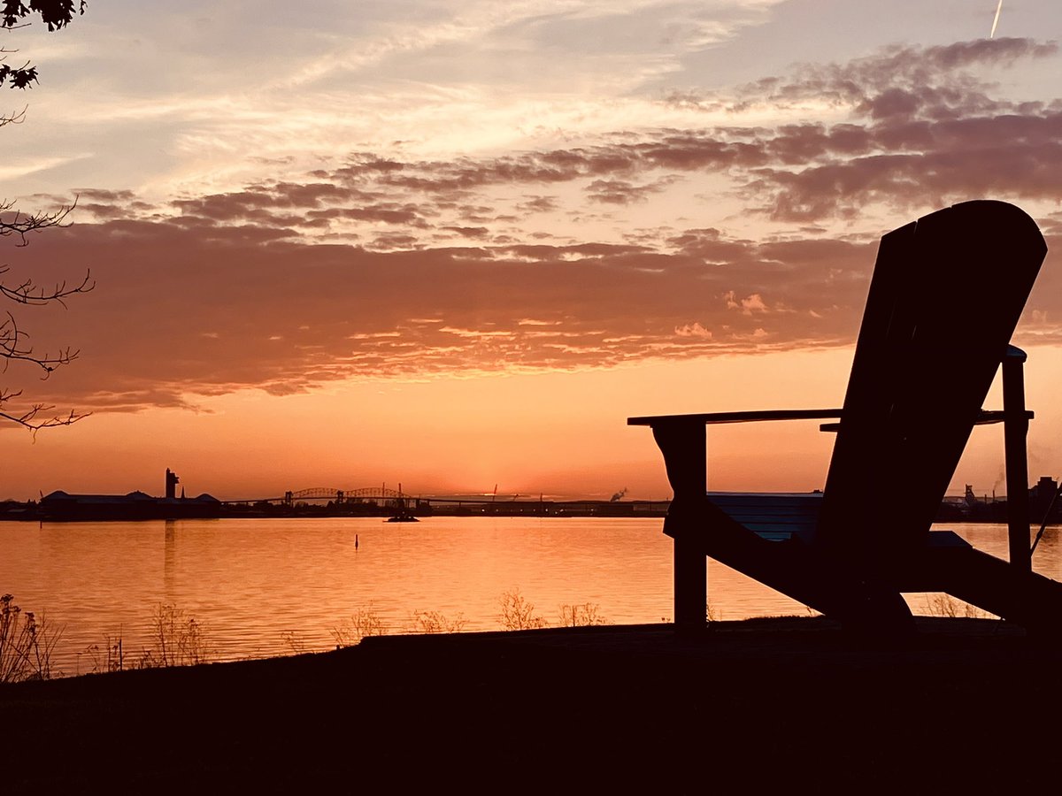 The view from topsail island near our campus in Sault Ste Marie last evening.