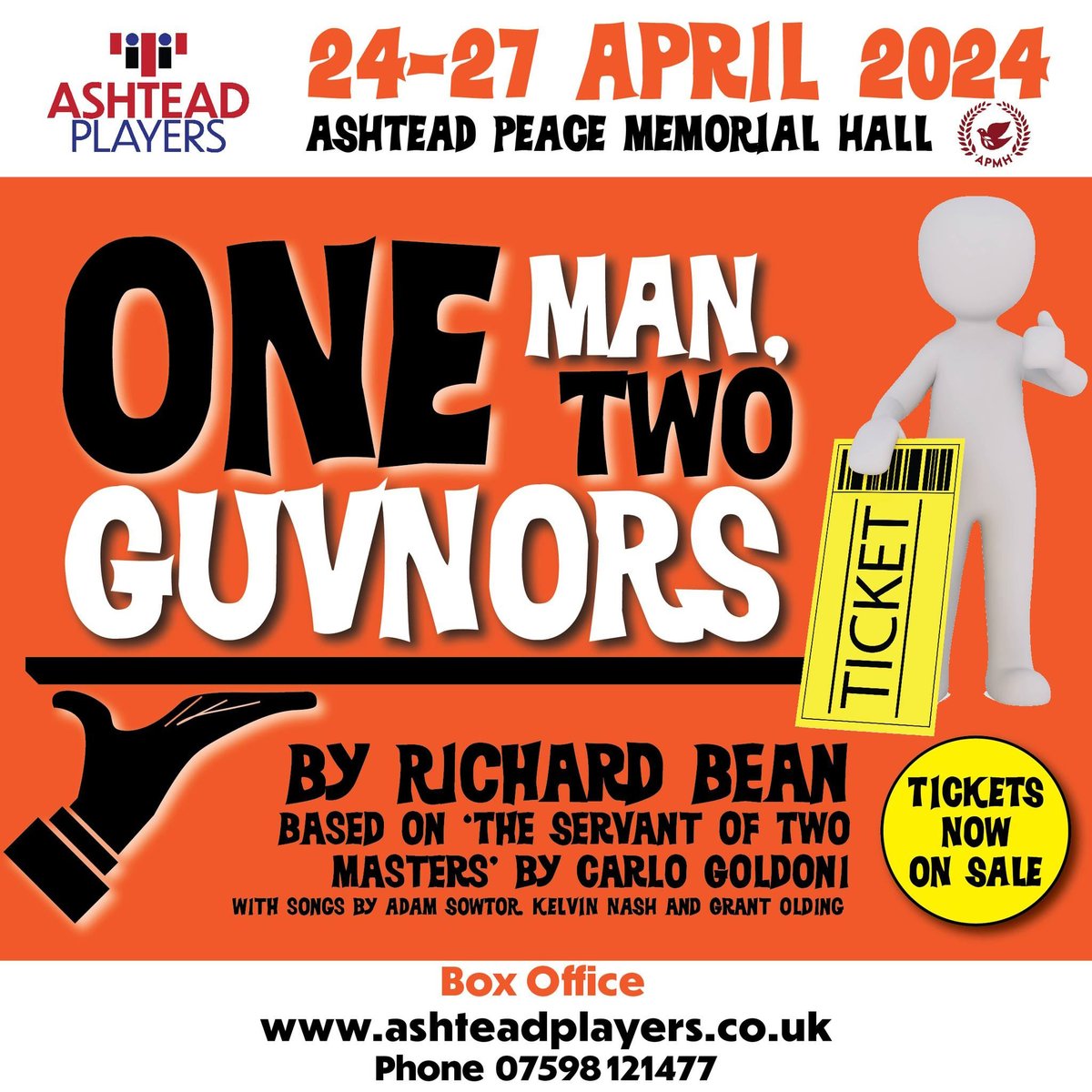 One Man Two Guvnors with the @AshteadPlayers #AshteadSurrey opens soon ow.ly/MWvH30sBtA4