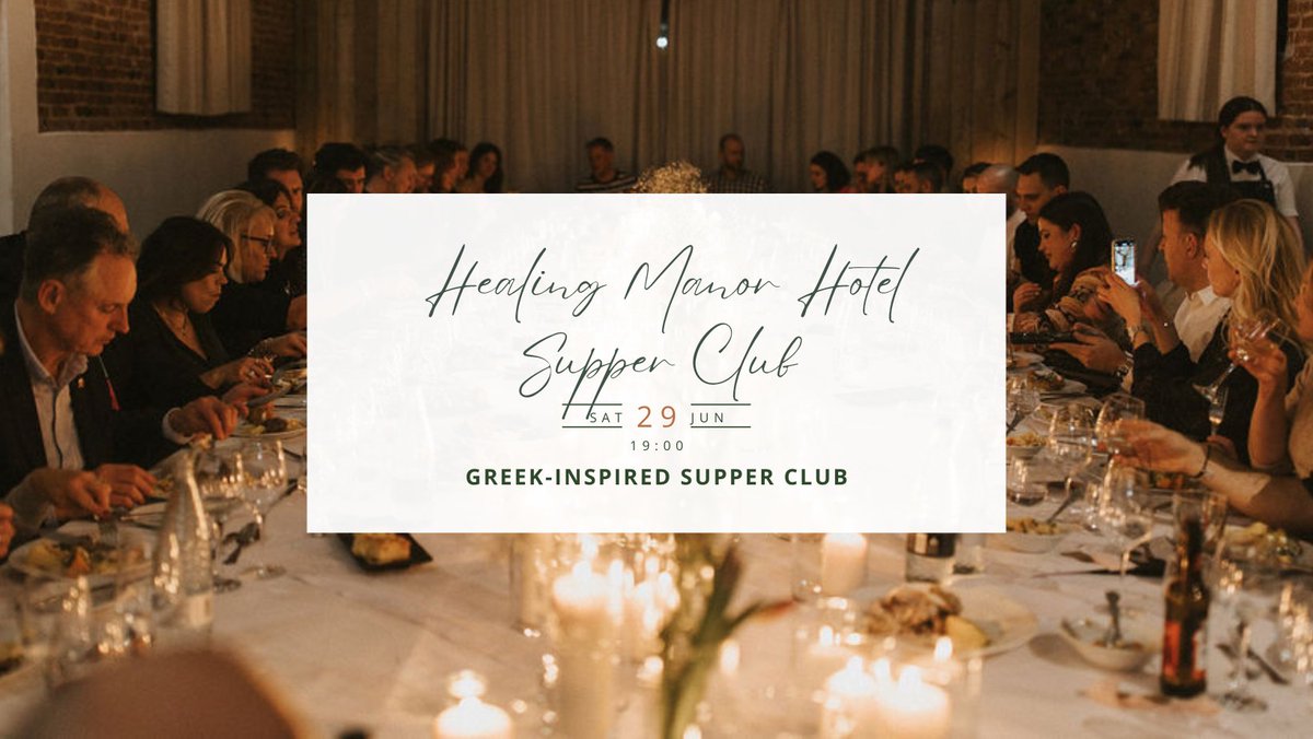 Enjoy a taste of Greece in Lincolnshire with our Greek-Inspired Supper Club. Join us in the Barn for an evening of delicious food and wine, and incredible company on Saturday 29 June. Just a few tickets are left! healingmanorhotel.co.uk/2024/02/27/hea… #lincsconnect #lincolnshire #visitlincoln