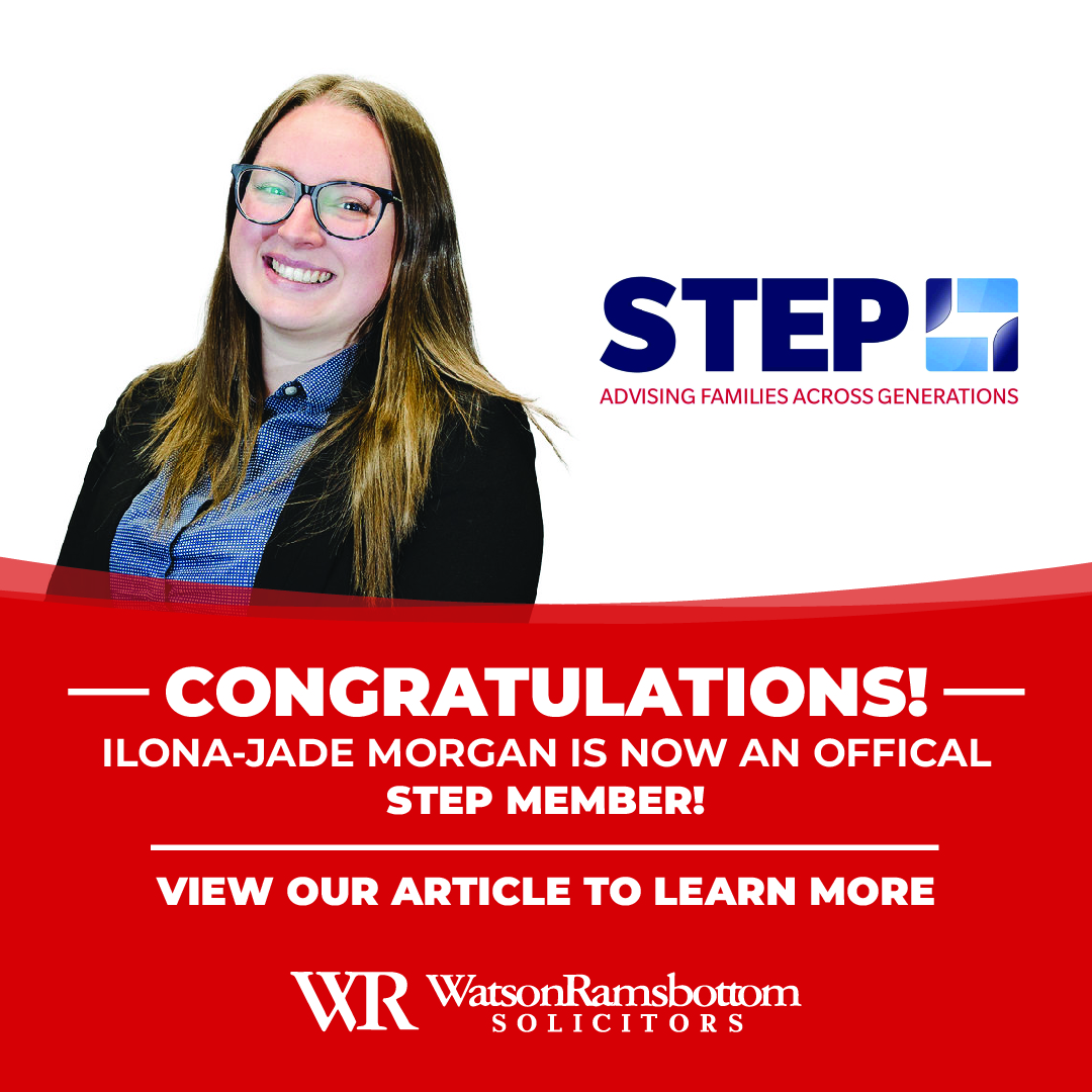 Congratulations to Associate Solicitor Ilona-Jade Morgan who has recently received her STEP qualification!

For more information on STEP and Ilona's work, please see our article below 👇

watsonramsbottom.com/congratulation…

#GotYourBack