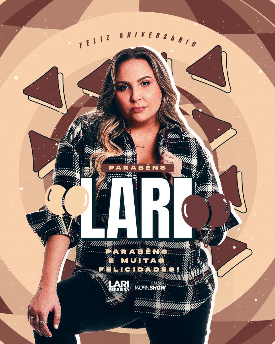 lariferreiratt's tweet photo. Hoje a família workshow está em festa porque é dia da nossa Lari Ferreira. Que seu novo ciclo seja abençoado e que você continue com esse sorriso encantador , com sua humildade e com todo esse talento grandioso cativando todos a sua volta. Parabéns Lari 👏🏻🥳🎂 https://t.co/KfhnxzxrHp