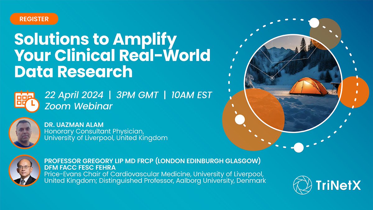 Join our upcoming webinar on April 22nd to learn how to leverage data to fuel research and academic publications, conduct deeper analysis in your research and overcome challenges with #RealWorldData. Register now: ow.ly/H0PB50RclfN #AcademicResearch #RealWorldDataAnalysis