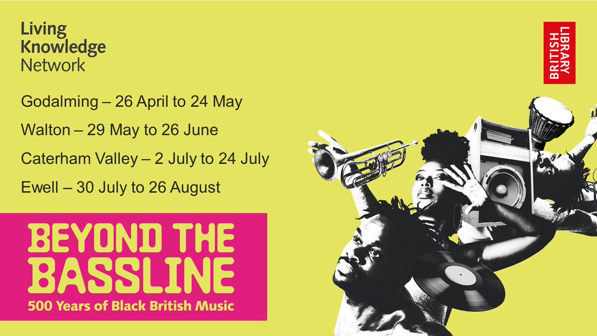 Beyond the Bassline: 500 Years of Black British Music 🎶 Coming soon to @GodalmingLib @WaltonLibrary @CaterhamLibs and @EwellLib Click here to find out more 👇 ow.ly/sKmP50RcHbj @LKN_Libraries