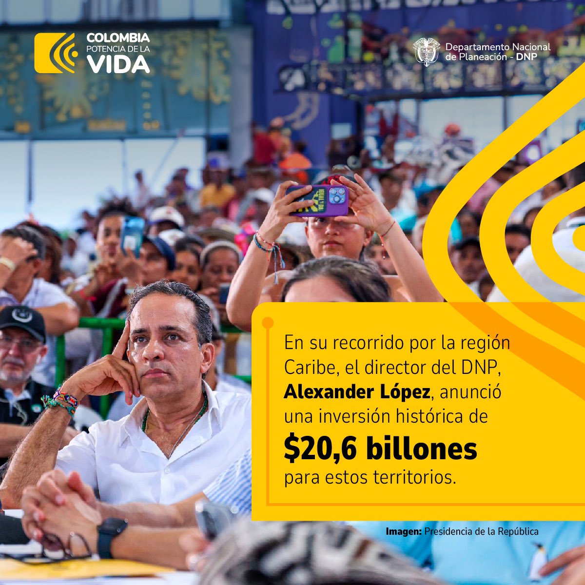 Con el liderazgo de nuestro director @AlexLopezMaya, el #GobiernoDelCambio destinará $20,6 billones para el desarrollo y progreso del Caribe colombiano en 2024.