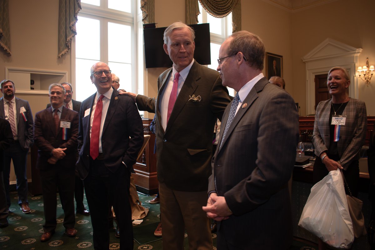 Parkdale Mills' Andy Warlick highlighted the bipartisan efforts & leadership of @RepGregMurphy & @RepDanBishop in support of policies helping U.S. #textiles & stopping illegal forced labor imports and customs fraud from harming this critical domestic supply chain. #NCTOat20