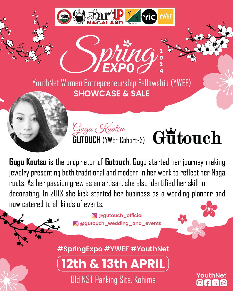 Experience #Gutouch at #SpringExpo2024

#SpringExpo #YWEF #YouthNet #YIC #YouthNetWomenEntrepreneurshipFellowship #YouthNetIncubationCentre #StartupNagaland #MadeinNagaland