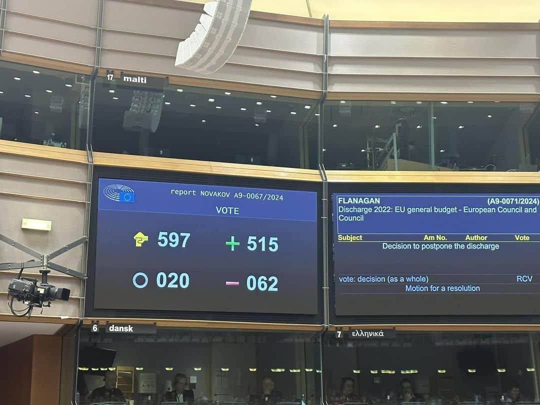 Amazing, it actually happened. A decision to refuse the approval on the EU Council budget until Ukraine is given 7 Patriot system was supported by a large majority of 515 MEP's.