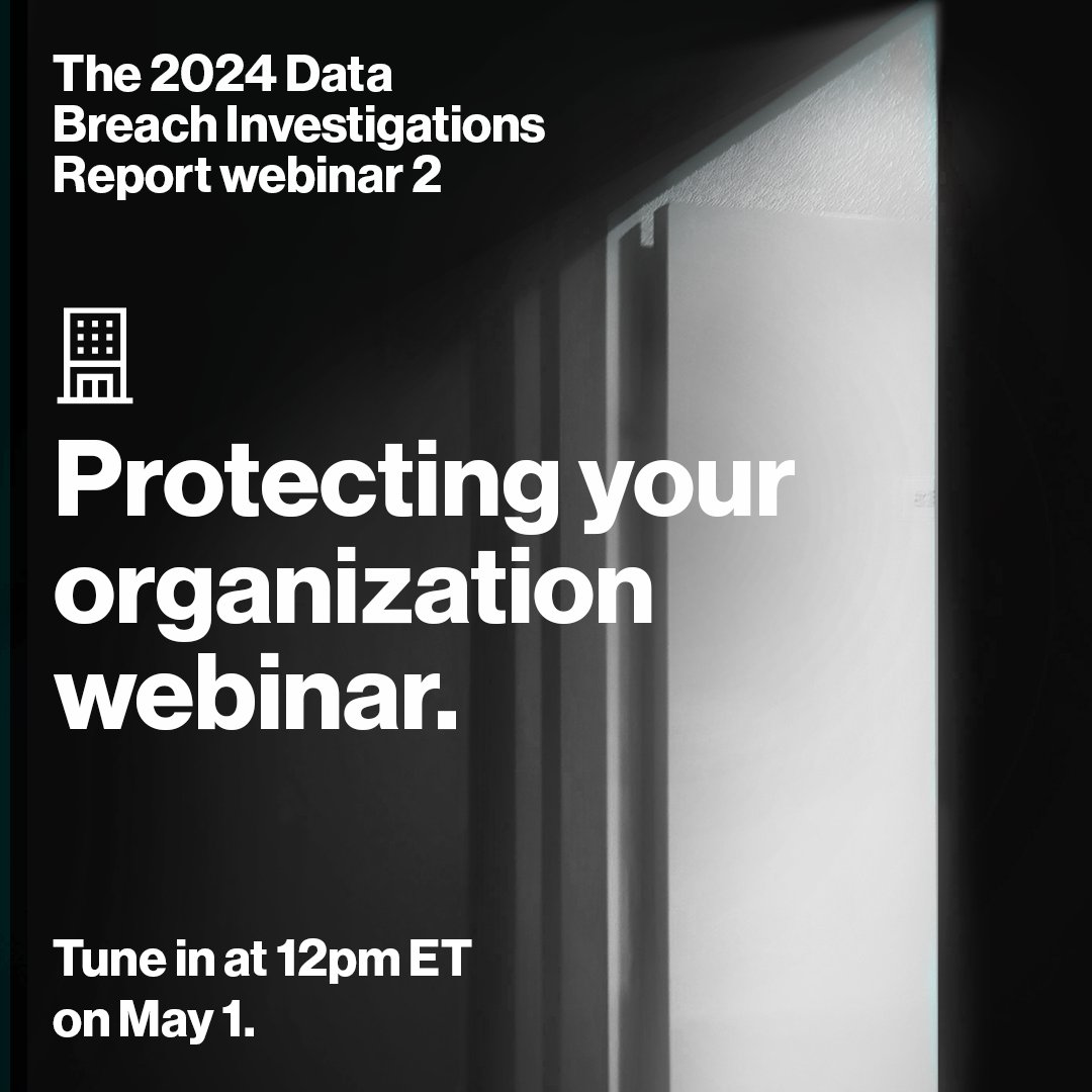 The 17th edition of the Data Breach Investigations Report is coming. Tune in to the webinar to find out what the data means and how to protect organizations of all sizes. Register in the link. #ItsYourVerizon vz.to/4aNvtxh