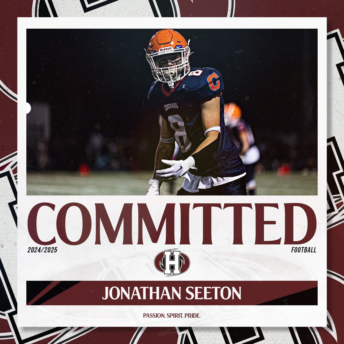 Join us in welcoming Jonathan Seeton to the Hurricanes for 2024! 👋

Sport: Football
Height: 5'10'
Position: Wide receiver
CEC Cougars
Truro, Nova Scotia

#PassionSpiritPride