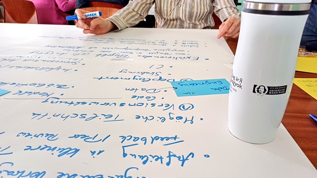 MMagdowski's tweet image. In der zweiten Workshoprunde geht es jetzt um projektbasiertes Lehren und Lernen im #AI_Engineering-Kooperationsstudiengang, zum in Bezug zum maschinellen Lernen oder der Softwareentwicklung.