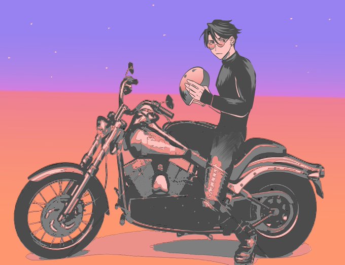 「何かを持っている バイク」のTwitter画像/イラスト(新着)