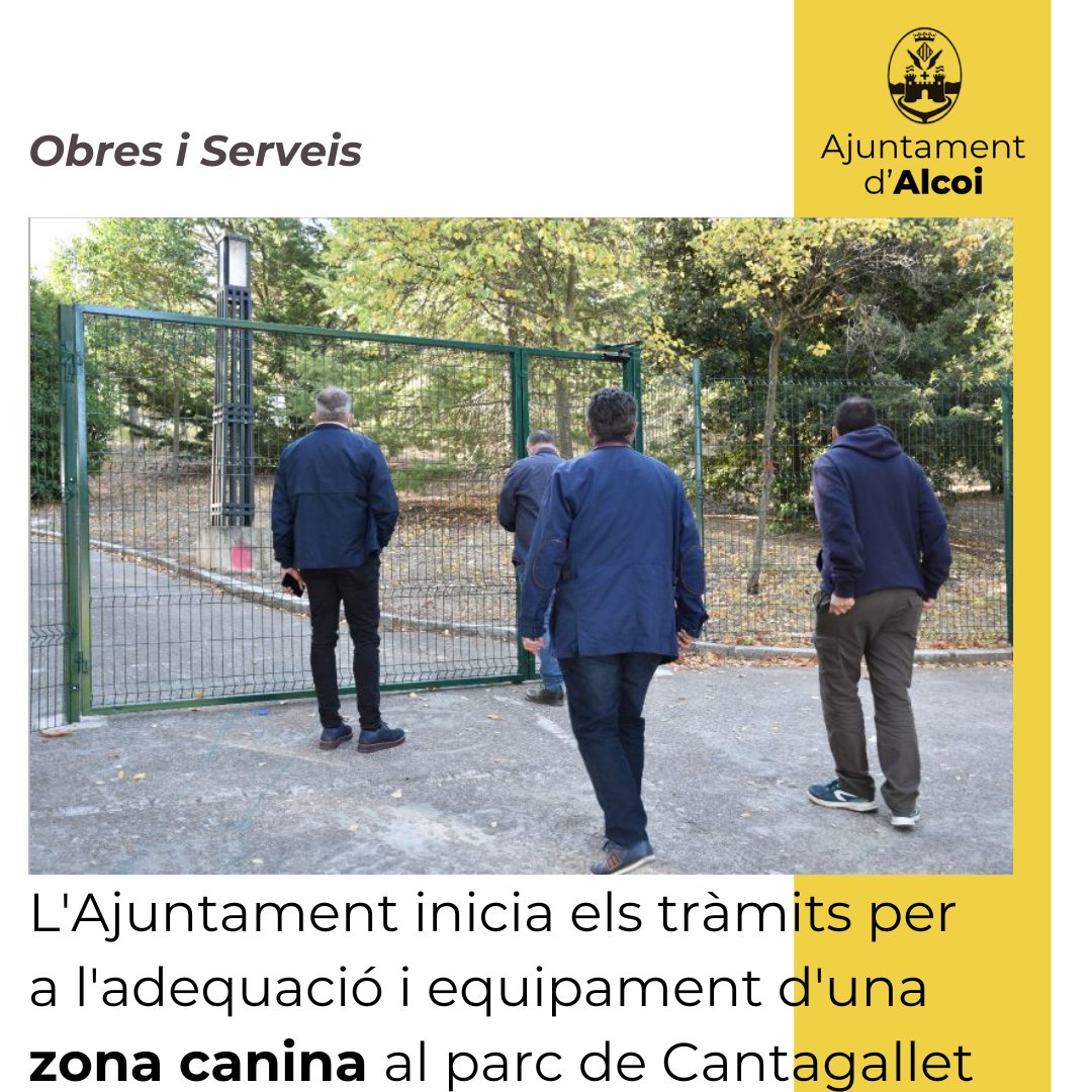 🦮Es durà a terme la demolició de part de l'estany per a  l'adequació a zona de jocs canina. A més es  realitzarà una plataforma amb  aparells canins de joc, la instal·lació d'una font mixta i també es col·locaran unes segones portes de seguretat

🔗 alcoi.org/ca/portal/noti…