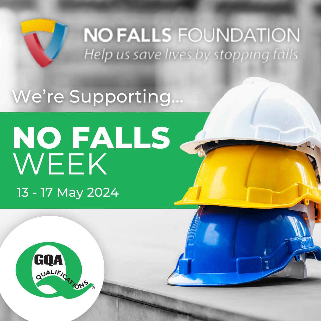 From the 13 – 17 May, GQA Qualifications will be supporting @nofallsweek, which is a campaign dedicated to promoting safe working at height. It’s important that we show support & shed light on the importance of this issue. nofallsweek.org