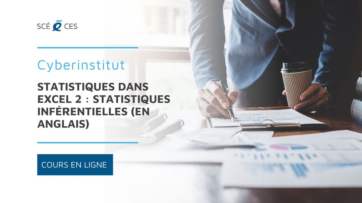 🎓 Statistiques dans Excel 2 : Statistiques inférentielles (en anglais) ➡️ buff.ly/3vz0MNn #evaluation #cyberinsitut #SCE