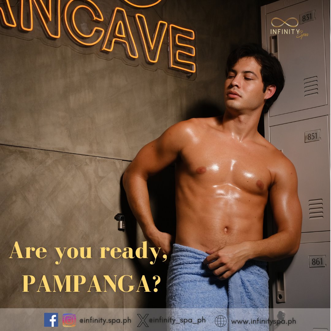 Mancave transformation imminent! #InfinitySpa Pampanga arrives in less than 24 hours. Prepare for epic relaxation and a serious style upgrade. 🔥♾