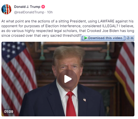 #USDemocracy, #DemVoice1, #DemsUnited

More total bollocks from #LiarInChief! 🤢🤮😡🤬

WTF is it wittering about, 'It is just out...'? Utter BS and lies!

President Biden has NOTHING to do with its crimes and its situation with the courts.

'... various highly respected legal…