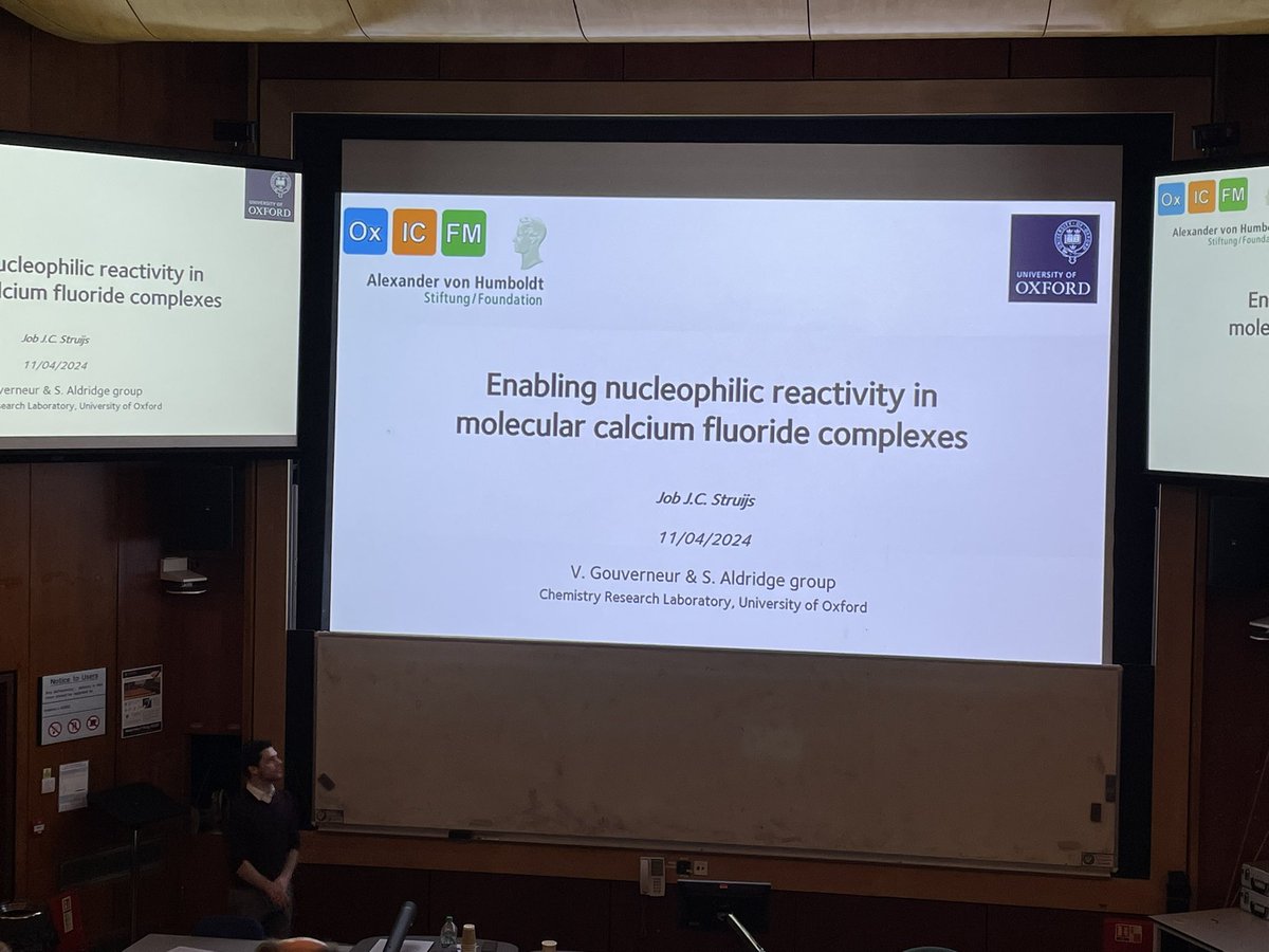 RSC Main Group Meeting 2024 Job presenting his soon-to-be-published work on molecular calcium fluoride complexes for nucleophilic fluoride delivery… @OxfordChemistry @OxICFM @GouverneurGroup