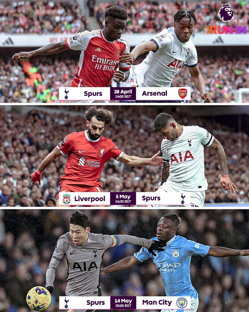 ⚪️ @SpursOfficial have three HUGE matches coming up against the three title contenders... And they're yet to lose in their previous meetings this season 👀