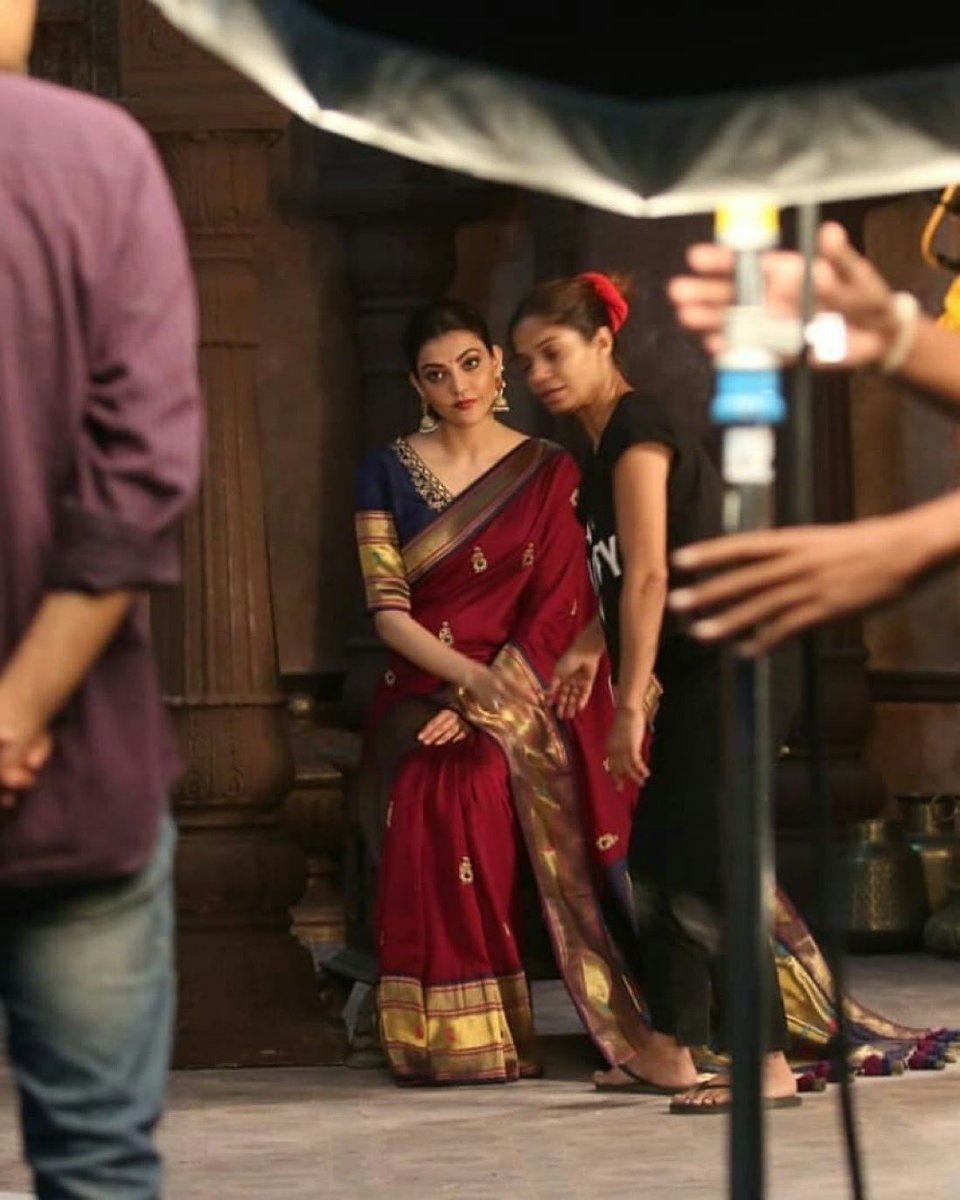 Kajal Aggarwal from the sets of #Indian2