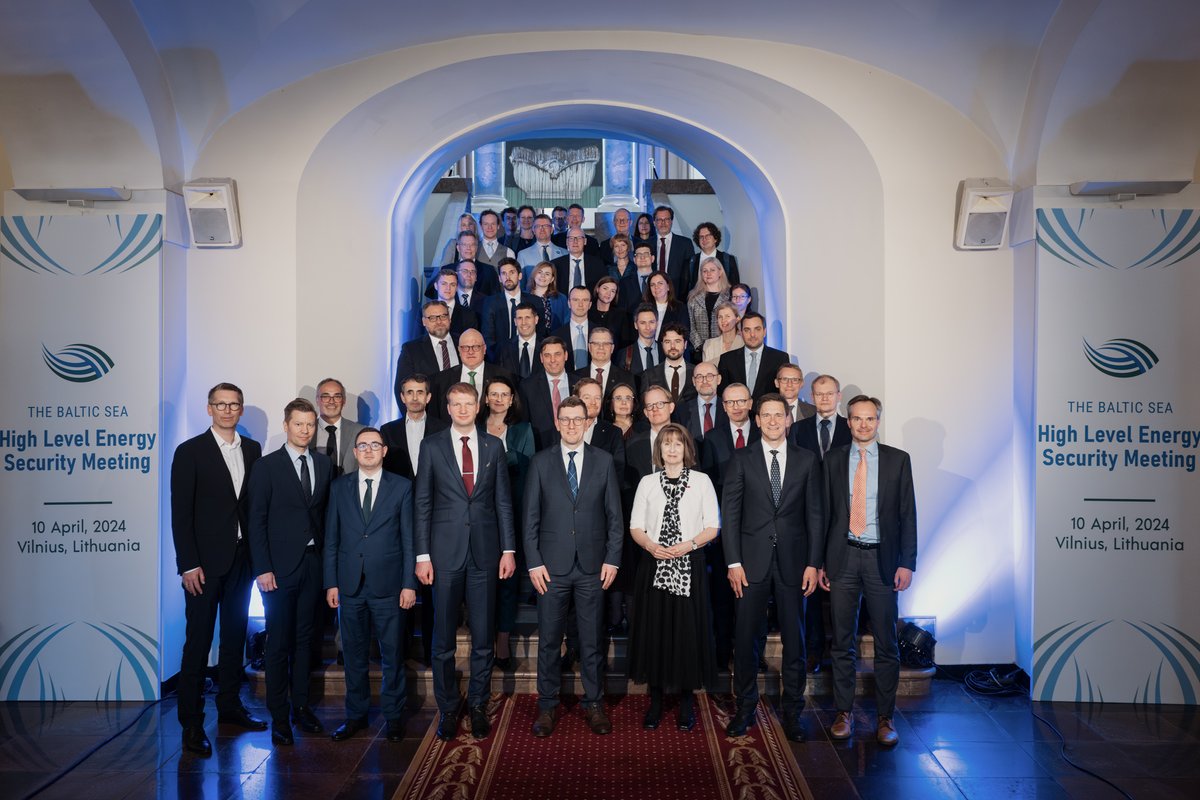 High-Level Baltic Sea Energy Meeting took place on April 10 in #Vilnius & gathered together ministers of energy, high-level officials, transmission system operators and offshore wind energy developers. Read more 🔗 bit.ly/49Nlwz7