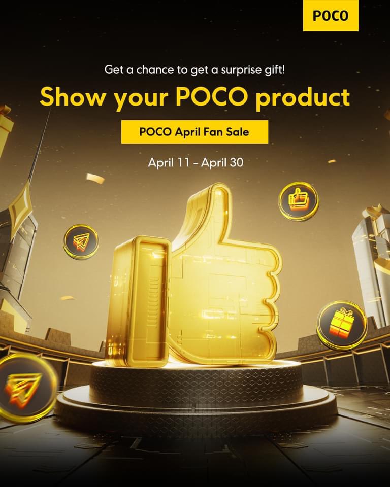 People who bought POCO phone recently heads up! 🕶️🥽 🎁 Share your unboxing moments under the comment and win a surprising gift! Rules: 1. Share your new POCO phone under the comment 2. Post with hashtag #ShowyourPOCOproduct and tag us Activity duration: April 11 - April 30