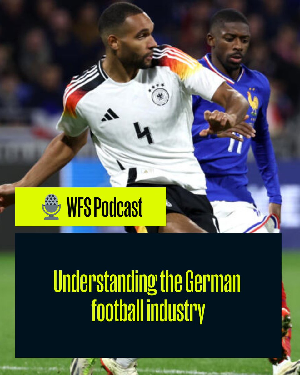 This week's episode welcomes @BenMcfadyean. We talk about: 🇩🇪 The German Football Industry ⚽️ The CVC/Bundesliga deal 👀 Borussia Dortmund's business model 🔥 The new deal Nike has closed to develop the German national kit. Tune in now! podcasters.spotify.com/pod/show/world…