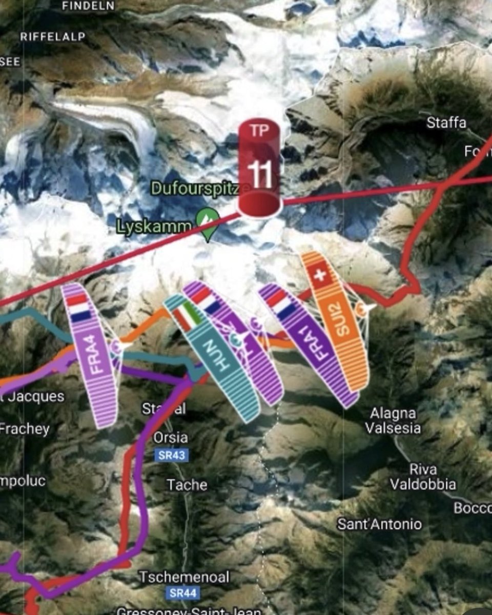 RedBullXAlps's tweet photo. Crossing 3 countries in a day? No sweat ๐ซก
From France to Italy via Switzerland ๐ซ๐ท๐จ๐ญ๐ฎ๐น, with Dufourspitze as one of the most challenging Turnpoints!
#redbullxalps #adventure #race #paragliding #hikeandfly #turnpoint #dufourspitze https://t.co/O6AaMI1Kvw