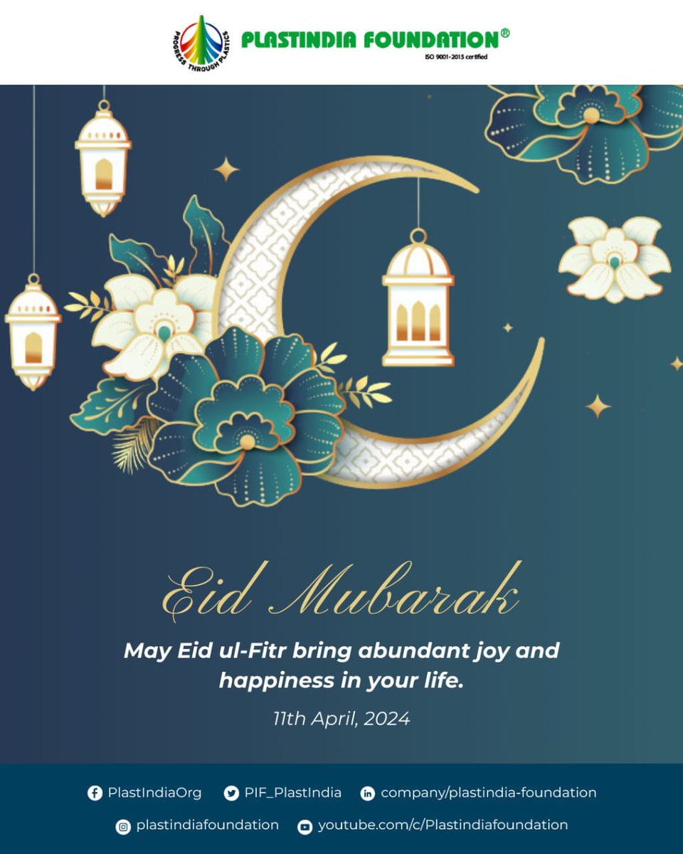 PlastIndia wishes you a blessed Eid. May the magic of this Eid fill your heart with wonders and your home with joy. Here’s to new beginnings and cherished moments. 🌟🌙 #EidMubarak #JoyfulBeginnings