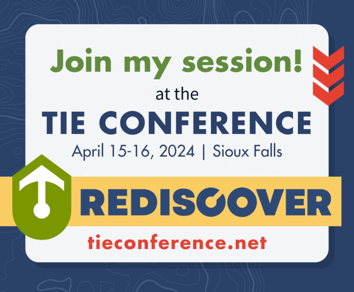 South Dakota teachers… we are coming for you! 😊 We are so excited to be presenting at the TIE Conference again this year! Be sure to check out our sessions: Unlocking the Power of Content & To Teach or Not to Teach! @integratedk12 #integratedk12 #edutwitter