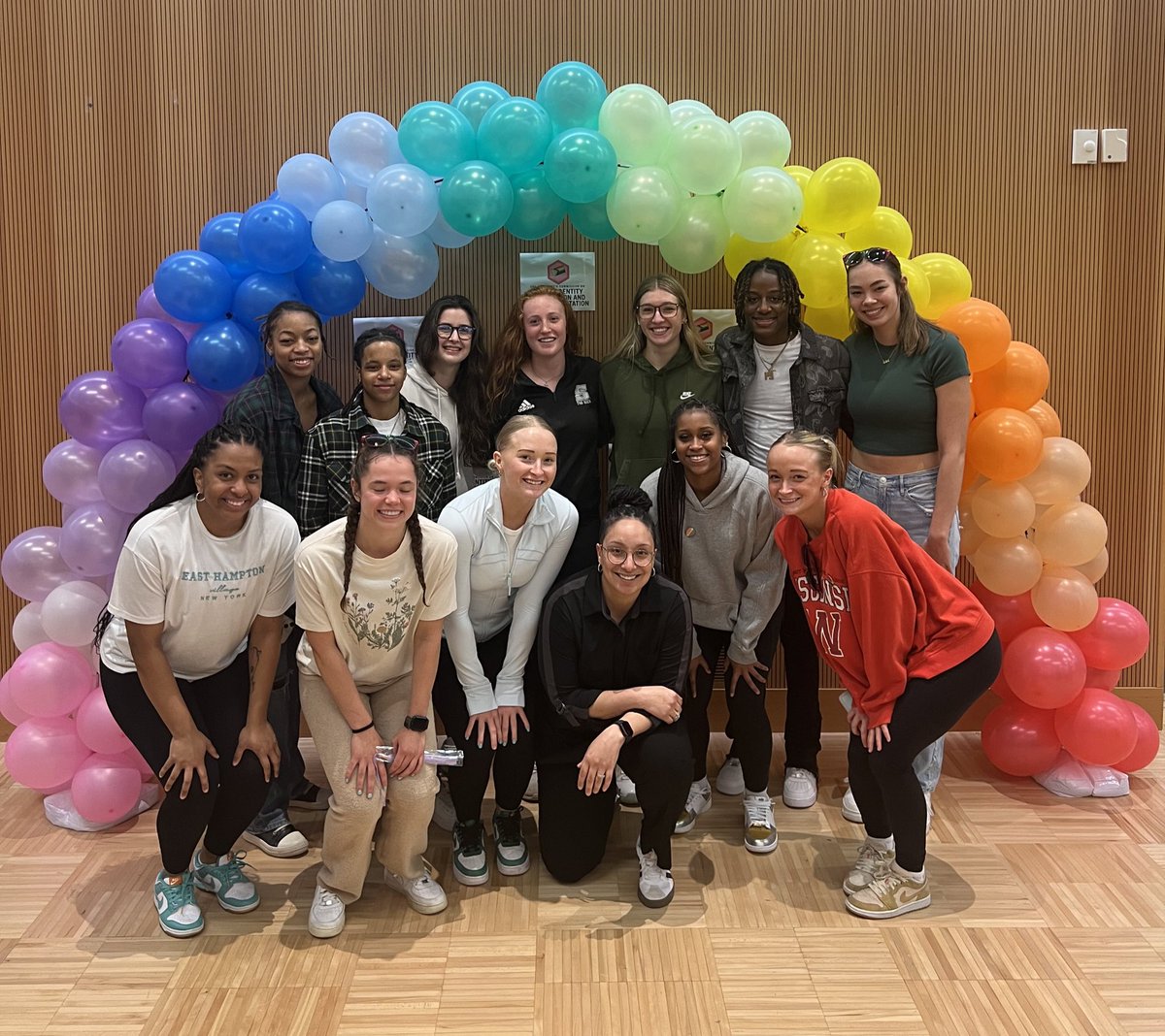 We had such a great time at @SRUGIESO’s 2024 Nite Out! Big shout out to the students and faculty that were recognized and the committee who organized this event! Thank you for creating a safe space for all members of the SRU campus community. 🌈💚🤍 #GoRock
