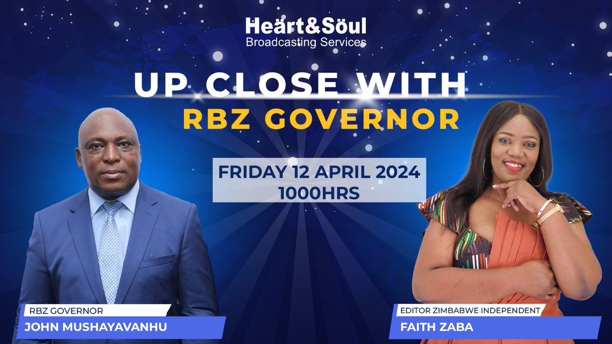 This Friday on @HStvNews join Faith Zaba the @Zimindependent Editor as she speaks one on one with the new @ReserveBankZIM Governor John Mushayavanhu. The Governor opens up on his alleged #FBC shareholding and his plans around ZiG. Subscribe youtube.com/@HStvLiveZim?s…